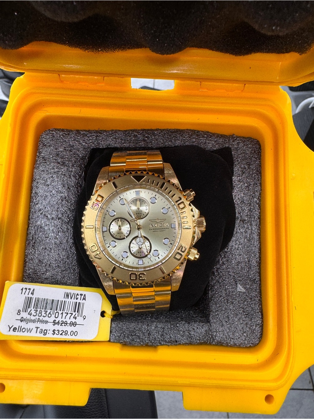 Invicta Men’s Gold Chronograph Watch